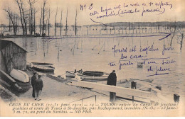 TOURS - Crue Du Cher - Janv 1910 - Entrée Du Canal De Jonction - Très Bon état - Tours