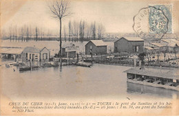 TOURS - Crue Du Cher - Janv 1910 - Le Port Du Sanitas Et Les Habitations - Très Bon état - Tours