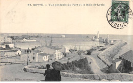 SETE - CETTE - Vue Générale Du Port Et Le Môle Saint Louis - état - Sete (Cette)