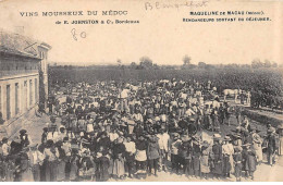 Vins Mousseux Du Médoc - MAQUELINE DE MACAU - Vendangeurs Sortant Du Déjeuner - Très Bon état - Autres & Non Classés