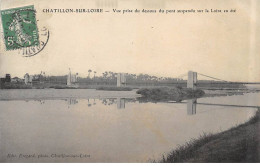 CHATILLON SUR LOIRE - Vue Prise Du Dessous Du Pont Suspendu - Evezard - Très Bon état - Chatillon Sur Loire