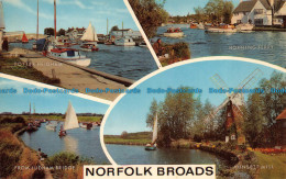 R065092 Norfolk Broads. Multi View. Salmon. 1972 - Mundo