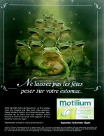 Publicité Papier  MOTILIUM GRENOUILLE FROG Janvier 2011 TS - Publicidad