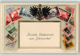 13946608 - Herzliche Glueckwuensche Zum Jahreswechsel Briefmarkenabbildungen Wappen Adler Ottmar Zieher - Sonstige & Ohne Zuordnung