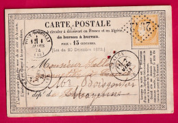 N°59 GC 2942 PONT D'OUILLY CALVADOS CARTE PRECURSEUR POUR CEAUCE MAYENNE LETTRE - 1849-1876: Classic Period