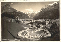 11627308 Engelberg OW Schwimmbad Mit Hahnen Spannoerter Und Titlis Engelberg - Autres & Non Classés