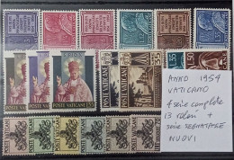 1954 Vaticano 4 Serie Complete-13 Valori + Serie SEGNATASSE NUOVI MNH** - Nuevos