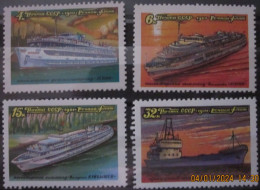 RUSSIA ~ 1981 ~ S.G. NUMBERS 5143 - 5146, ~ RIVER SHIPS. ~ MNH #03619 - Ongebruikt