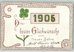 39597608 - Jugenstil Neujahr Kleeblatt - New Year