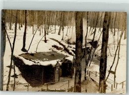 39870708 - Unterstand In Einem Waldlager Im Winter - War 1914-18