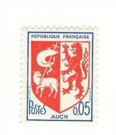 Blason D' Auch YT 1468b Avec Numéro Rouge Au Verso. Voir Le Scan. Cote YT : 2.50 €, Maury N° 1468 II A : 3 €. - Unused Stamps