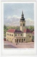 39065808 - Wien Mauer, Kuenstlerkarte Mit Neue Pfarrkirche Zum Hl. Erhard Ungelaufen  Leichter Bug Auf Der Unterseite,  - Andere & Zonder Classificatie