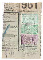 Fragment Bulletin D'expedition, Obliterations Centrale Nettes, BAELEGEM (DORP), R.RARE - Usados