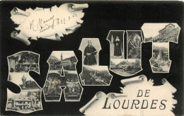 LOURDES  Un Salut De Lourdes  (scan Recto-verso) Ref 1012 - Lourdes