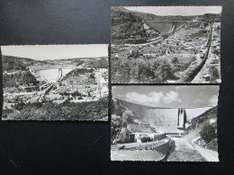 CP 19 Corrèze LE BARRAGE DE BORT  - La Haute Auvergne , Cité De Grange  - LOT DE 3 CARTES POSTALES - Otros & Sin Clasificación