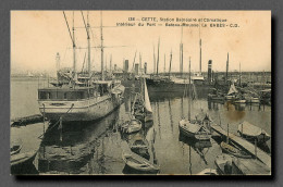 CETTE, Sete  Bateau Mousse Le GABES, Intérieur Du Port (scan Recto-verso) Ref 1036 - Sete (Cette)