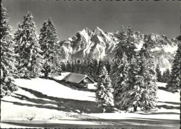 11626584 Flums Blick Auf Den Sichelkamm Flumserberge Berghuette Wintersportplatz - Sonstige & Ohne Zuordnung