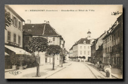 HERICOURT Grande Rue Et Hotel De Ville  (scan Recto-verso) Ref 1056 - Andere & Zonder Classificatie