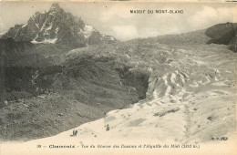 CHAMONIX Vue Du Glacier Des Bossons Et L'aiguille Du Midi (scan Recto-verso) Ref 1054 - Chamonix-Mont-Blanc
