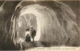 CHAMONIX Glacier Des Bossons, La Grotte De Glace (scan Recto-verso) Ref 1054 - Chamonix-Mont-Blanc