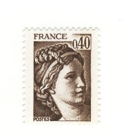 Sabine 0.40fr Brun YT 2118a Sans Phospho. Voir Le Scan. Cote YT : 8 €, Maury N° 2123c : 9 €. - Nuevos