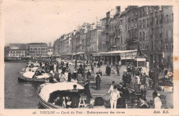 83 TOULON  Embarquement Des Vivres Devant Le Grand Café De La Rade                (Scan R/V) N°   4   \PP1099Bis - Toulon