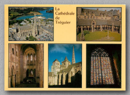  TREGUIER La Cathedrale  Saint Tugdual Et Le Cloitre Multivue (scan Recto-verso) Ref 1084 - Tréguier