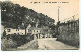 SEMUR EN AUXOIS  Le Pont Des Minimes Et Les Remparts  Jour De Mariage (scan Recto-verso) Ref 1083 - Semur