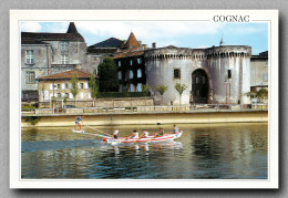 COGNAC  Joute Nautique Sur La Charente Devant Le Chateau (scan Recto-verso) Ref 1077 - Cognac