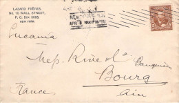 Enveloppe Entete Lazard Frères  New York Pour La France 1898 - Storia Postale