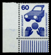 BRD DS UNFALLV Nr 701A Postfrisch ECKE-ULI X6C9DBE - Unused Stamps