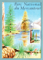 Carte Maximum Monaco 1991 - National Du Mercantour - Conifères - Mélèze - YT 1804 - Maximumkarten (MC)