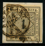 WÜRTTEMBERG AUSGABE VON 1851 Nr 1b Zentrisch Gestempelt BRFS X7112BA - Gebraucht