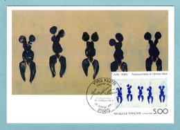 Carte Maximum 1989 - Yves Klein - Anthropométrie De L'époque Bleue - YT 5861 - Paris - 1980-1989