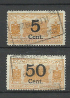 Nederland Netherlands O 1929 Railyay Stamps With OPT 5 & 50 Cent, Spoorwegen, O - Spoorwegzegels