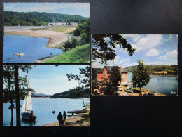 CP 19 Corrèze TREIGNAC - LOT DE 3 CARTES POSTALES - La Plage E.D.F. Sur L'étang De Biarriousse, Hôtel Du Lac , La Voile - Treignac