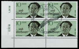 DDR 1990 Nr 3321 ESST Zentrisch Gestempelt VIERERBLOCK ECKE- X04B56E - Used Stamps