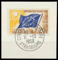 FRANKREICH DIENSTMARKEN EUROPARAT Nr 3 Zentrisch Gestempelt X05B256 - Used