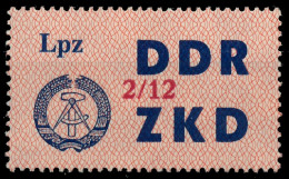 DDR DIENST LAUFKONTROLLZETTEL Nr 39 2 12 - XII X1C4F96 - Altri & Non Classificati