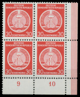 DDR DIENST HAMMER ZIRKEL Nr 11XI Postfrisch VIERERBLOCK X1D27BA - Andere & Zonder Classificatie