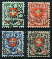 SCHWEIZ 1924 Nr 194z-197z Zentrisch Gestempelt X6C2CBA - Usati