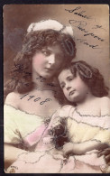 Uruguay - 1908 - Femme - Colorized - Young Woman And A Girl - Femmes