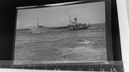 Négatif Film Snapshot - Bateau Ship Navire Cargo à Identifier - Glass Slides