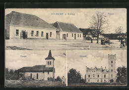 AK Bychory U Kolina, Naves, Kostel, Zamek  - Czech Republic