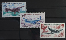 Gabun 273-275 Postfrisch Flugzeug #WW108 - Gabon (1960-...)