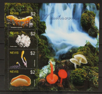 Nevis 2031-2034 Postfrisch Kleinbogen / Pilze #GH231 - St.Kitts Y Nevis ( 1983-...)