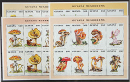 Guyana 5526-5545 Postfrisch Kleinbogensatz / Pilze #GH157 - Guyana (1966-...)