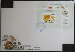 Komoren 2652-2655 Und Block 566 Gestempelt Kleinbogen / Als FDC #GG382 - Comoros