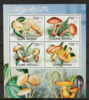 Guinea Bissau 6017-6020 Postfrisch Kleinbogen / Pilze #GH162 - Guinea-Bissau