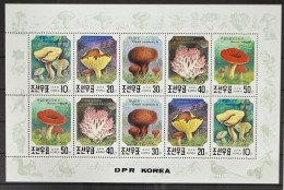 Korea 3186-3190 Postfrisch Kleinbogen / Pilze #GH300 - Korea, North